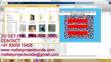 Matlab code for A Hierarchical Approach for Rain or Snow Removing in a Single Color Image