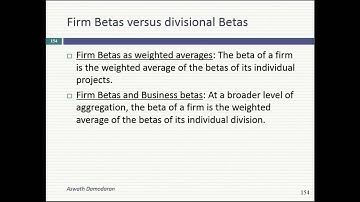 Session 9 (MBA): Bottom up Betas