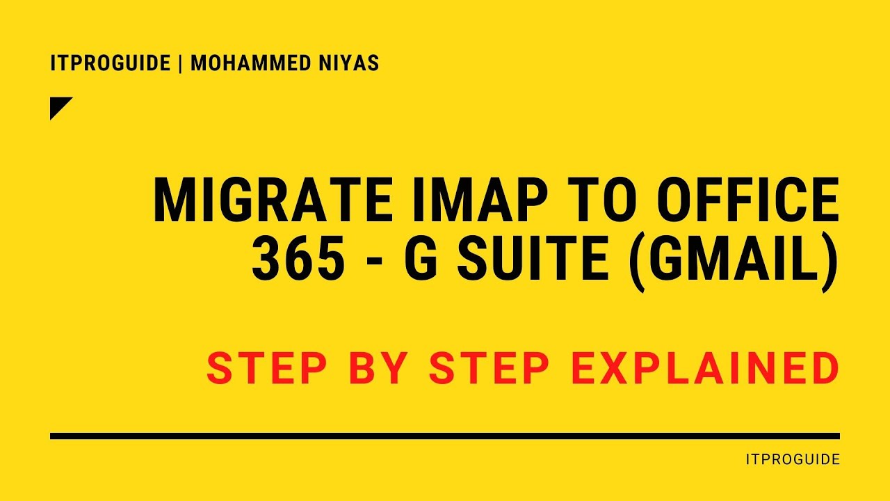 How to Migrate Gmail Gsuite emails to Office 365 using IMAP - Step by Step  Demo - YouTube
