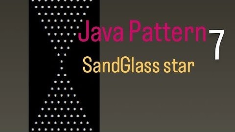 Print SandGlass star pattern program in java l #sandglassstar#starpattern #CoderSandy0
