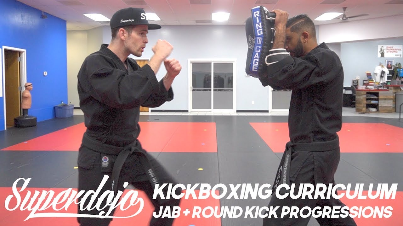 Superdojo Kickboxing Jab + Round Kick Progressions YouTube