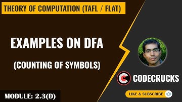020 - Example of DFA (Counting of Symbols) | TOC by Mahesh Goyani | CodeCrucks