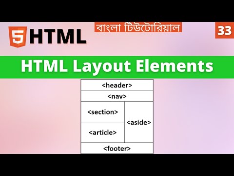 HTML Layout Elements in Bangla | HTML Layout in Bangla | Learn HTML Bangla (Part 33)