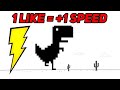 Playing Chrome Dinosaur Game, but every like makes it faster