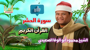 الشيخ محمود أبو الوفا الصعيدى سورة الحشر كامله