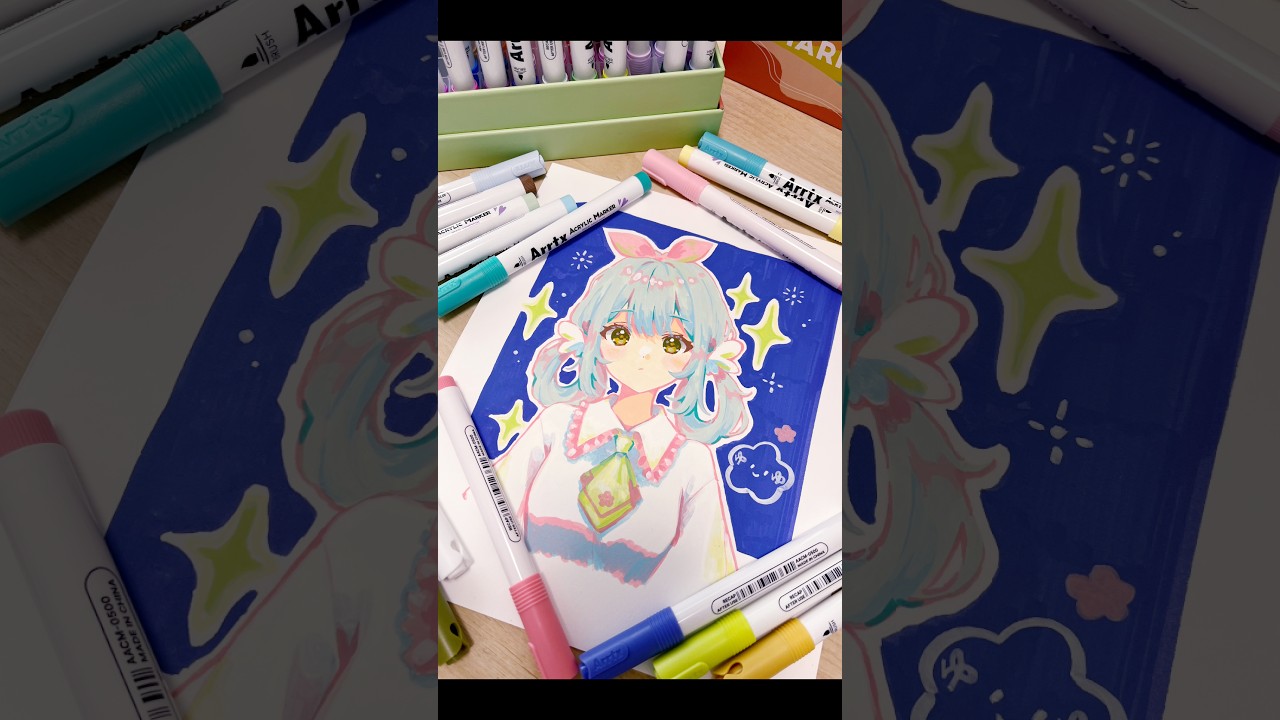 Arrtxのアクリルマーカーセットでお絵描きしてみた！ #イラスト #アクリルマーカー #arrtxmarkers