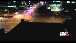 Shots ring out between suspect and Dallas police in front of police headquarters