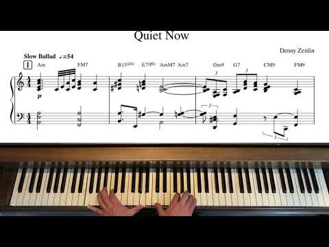 Bill Evans “Quiet Now” Transcription (sample excerpt) ビル・エヴァンス 楽譜