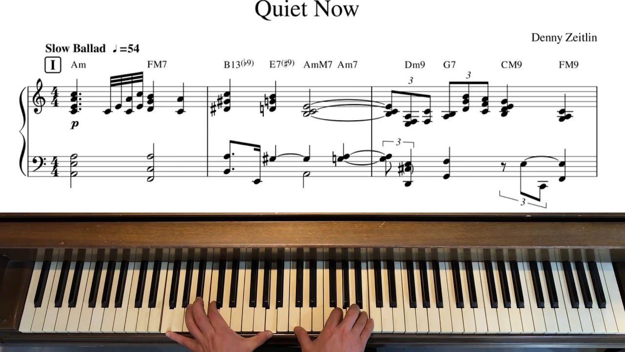 Bill Evans “Quiet Now” Transcription (sample excerpt) ビル・エヴァンス 楽譜 - YouTube