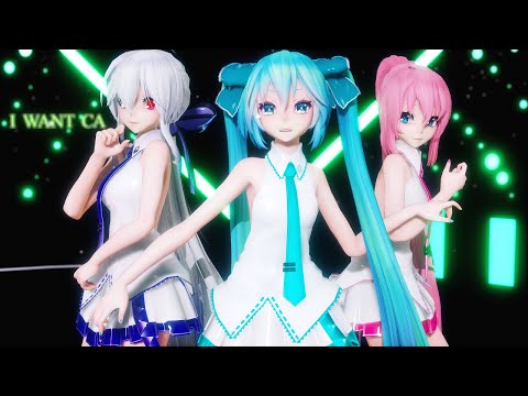 [MMD/4K]하쿠/루카/미쿠(HAKU/LUKA/MIKU) - 라임 라이트(Limelight)