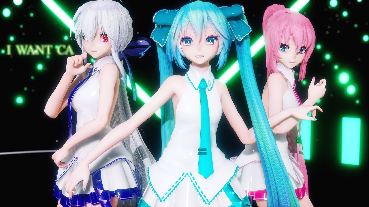 [MMD/4K]하쿠/루카/미쿠(HAKU/LUKA/MIKU) - 라임 라이트(Limelight)