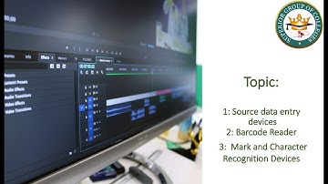 What is Source Data Entry |Bar Code Reader |Mark & Character Regonition Devices in Urdu/Hindi