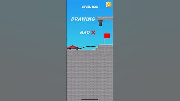 draw bridge puzzle game play level 823🚘 #gaming #drawing #Shorts