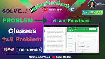 #19 Problem virtual functions in C++ | HackerRank problem solving | Tasin Coder #hackerrank