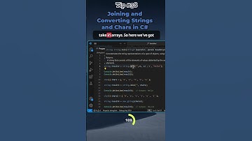 Joining and Converting Strings and Chars in C# Tip #38