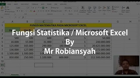 MICROSOFT EXCEL | STATISTIK DAN FUNGSI LOGIKA