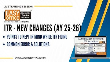 EasyOFFICE - ITR filing Common Errors and Solutions LIVE Session | EasyTAX
