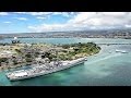 Aerial View Of Oahu Island & Pearl Harbor Naval Base