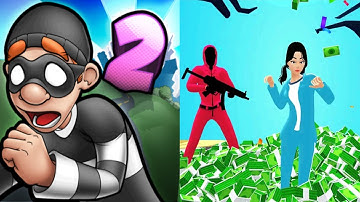 Robbery Bob 2 vs 456 Bridge Race Challenge Gameplay Android,ios Part 1