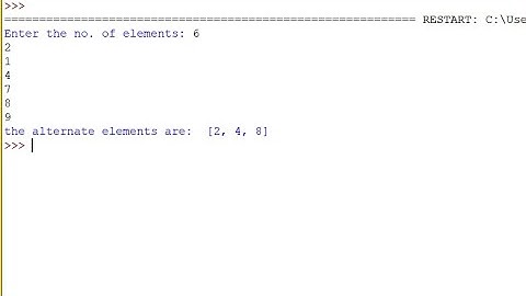 How to print alternate elements of an Array | Aptitude programming practice | GeeksforGeeks | Python