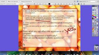 Asking Testable Questions Notes