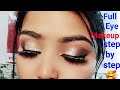 eye makeup tutorial for beginners step by step ||  black silver glitter Smokey eyemakeup in hindi