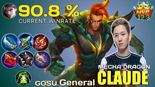 CLAUDE BEST BUILD 2020 BY GOSU GENERAL 90% WINRATE - Mobile Legends