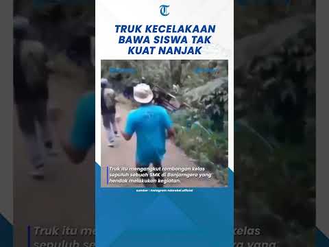 Detik-detik Truk Kecelakaan Bawa Siswa Tak Kuat Nanjak Lalu Terguling di Banjarnegara #shorts