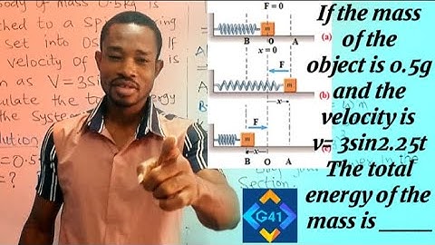 SHM CALCULATION//ENERGY OF A MASS ATTACHED TO SPRING//