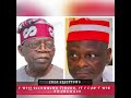 I WILL RECOMMEND TINUBU, IF I CAN’T WIN——KWANKWASO