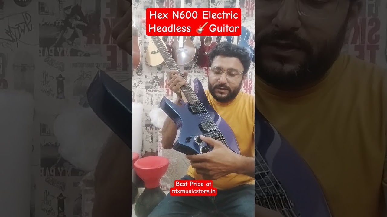 Hex N600 Headless Electric Guitar Order Now at rdxmusicstore.in 9074419099 Best Deal in India