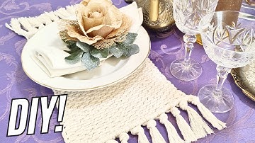 DIY Macrame Table Mat Tutorial 🧶 The Easiest Boho Placemat Ever!