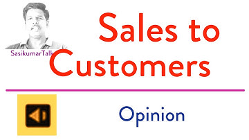 Sales Management Course: Sales to Customers - Sasikumar Talks (Tamils) #SasikumarTalks