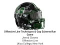 Offensive Line Techniques & Gap Scheme Run Game - Jerrod Clowes - Utica College