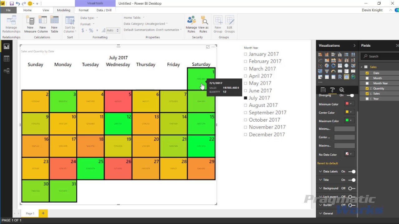 Power BI Custom Visuals Beyondsoft Calendar YouTube