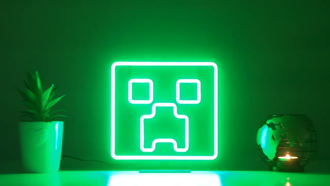 Creeper LED Neon Sign Minecraft