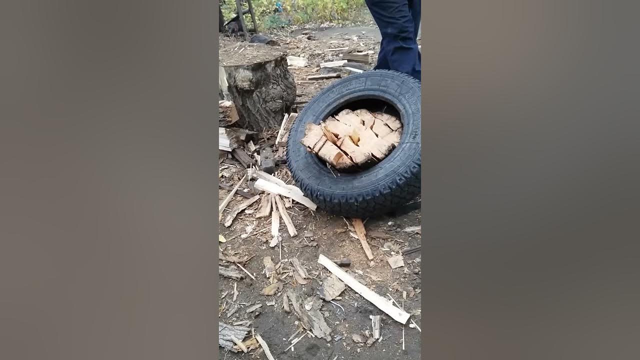 Колка дров рессорой - YouTube
