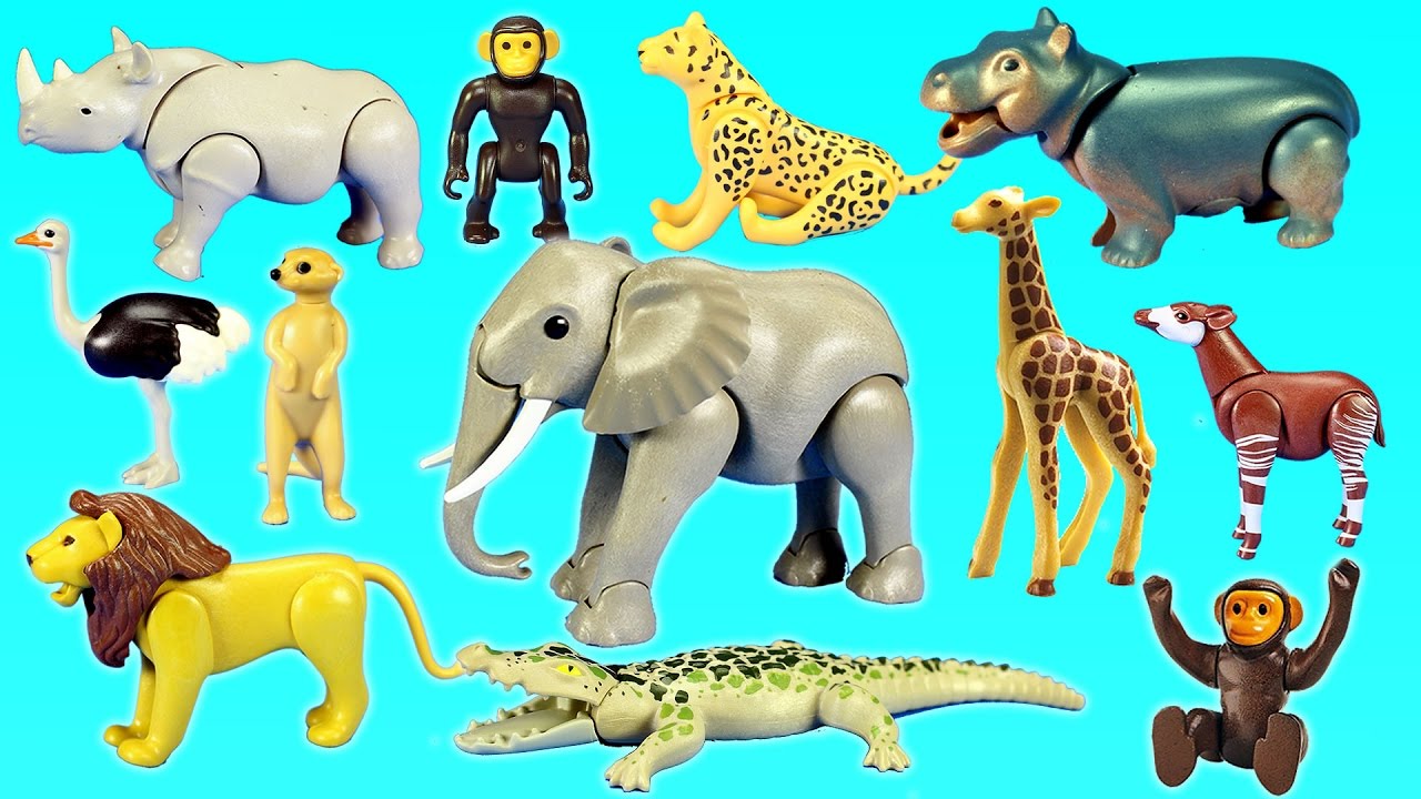 Playmobil African Safari Toy Wild Animals Watering Hole Building Set For  Kids - YouTube