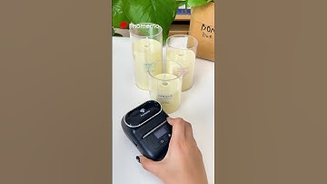 Print colored labels for my candles!😍Phomemo M110 ✨#phomemo #label #labelmaker #labelprinter