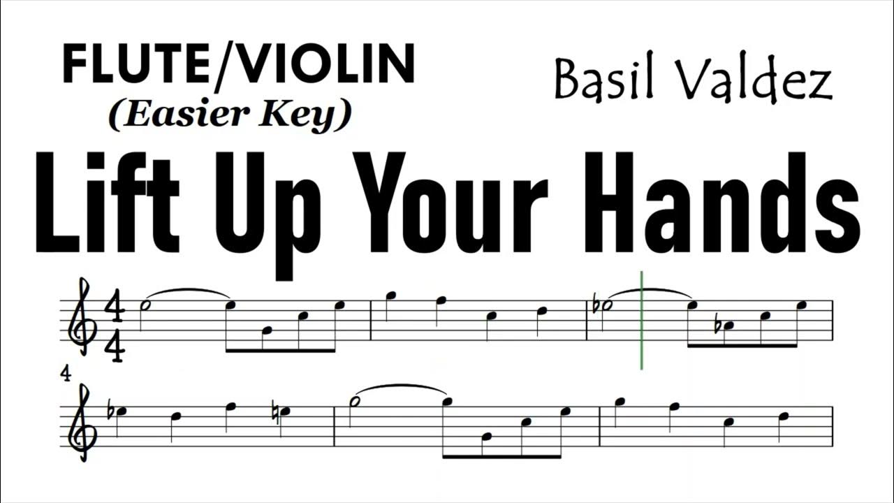 Lift Up Your Hands Easier Flute Violin Sheet Music Backing Track Play