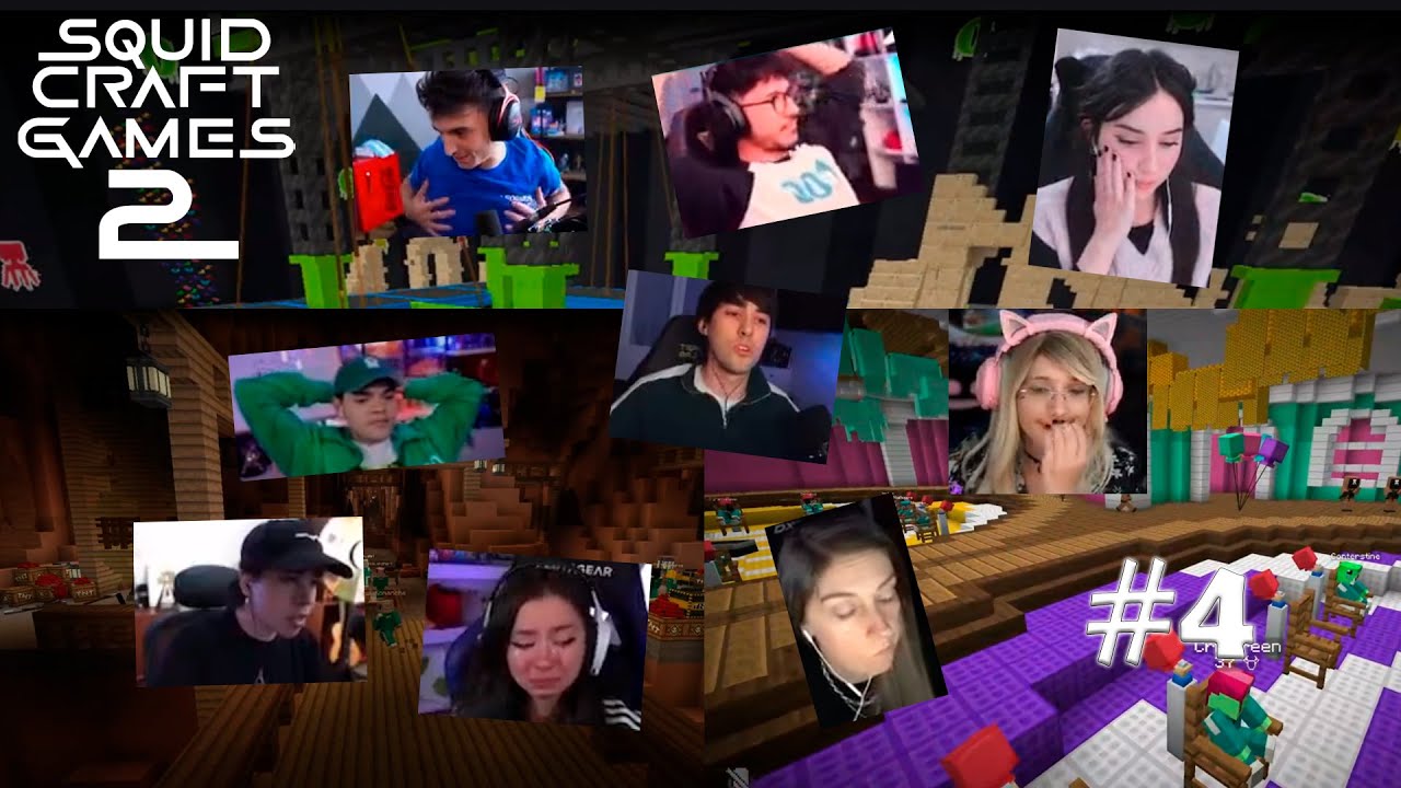 TODAS LAS MUERTES y MEJORES MOMENTOS en SQUID CRAFT GAMES 2 DIA 4 🦑