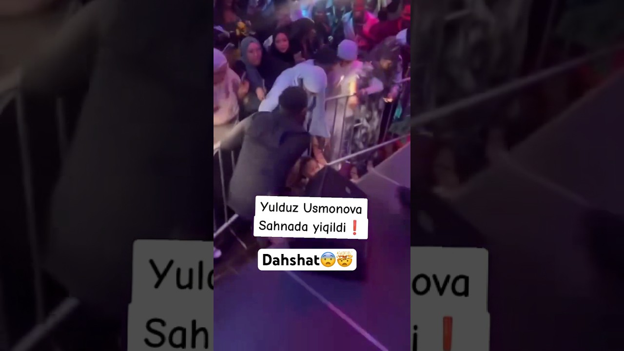 Yulduz Usmonova sahnada yiqilib tushdi 
