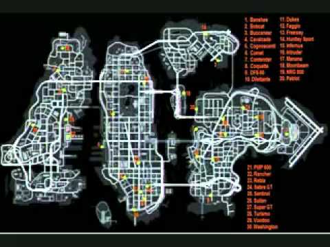 gta iv stevie cars map