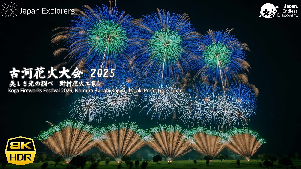 古河花火大会2025 野村花火工業 ワイドスターマイン Koga Fireworks Festival 2025 8K60pHDR