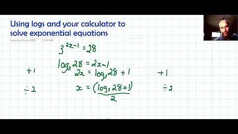 Use Logs and Calculator to Numerically Solve Exponential Equations