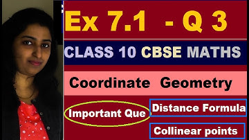 Ex 7.1- Q3 -Class 10|Coordinate Geometry|Collinear | Distance Formula |CBSE NCERT MATHS - Malayalam