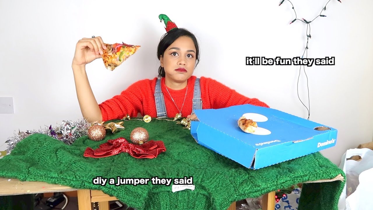 i tried to make a diy christmas jumper | clickfortaz