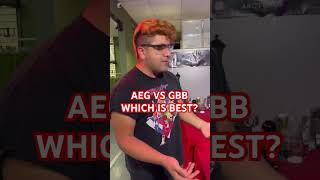 AEG VS GBB Which is Best? #airsoft #airsoftgi #milsim #trending #gaming #shorts #short #toys
