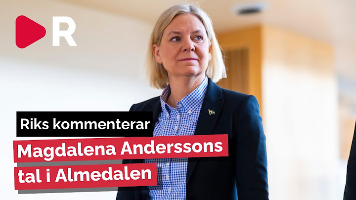 Riks Live: Magdalena Anderssons tal i Almedalen – Riks kommenterar