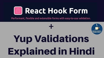React Hook Form(react-hook-form) + Yup for validations explained in Hindi | React Tutorial in Hindi
